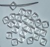 25 10mm Flat Square Diagonal Drilled Crystal